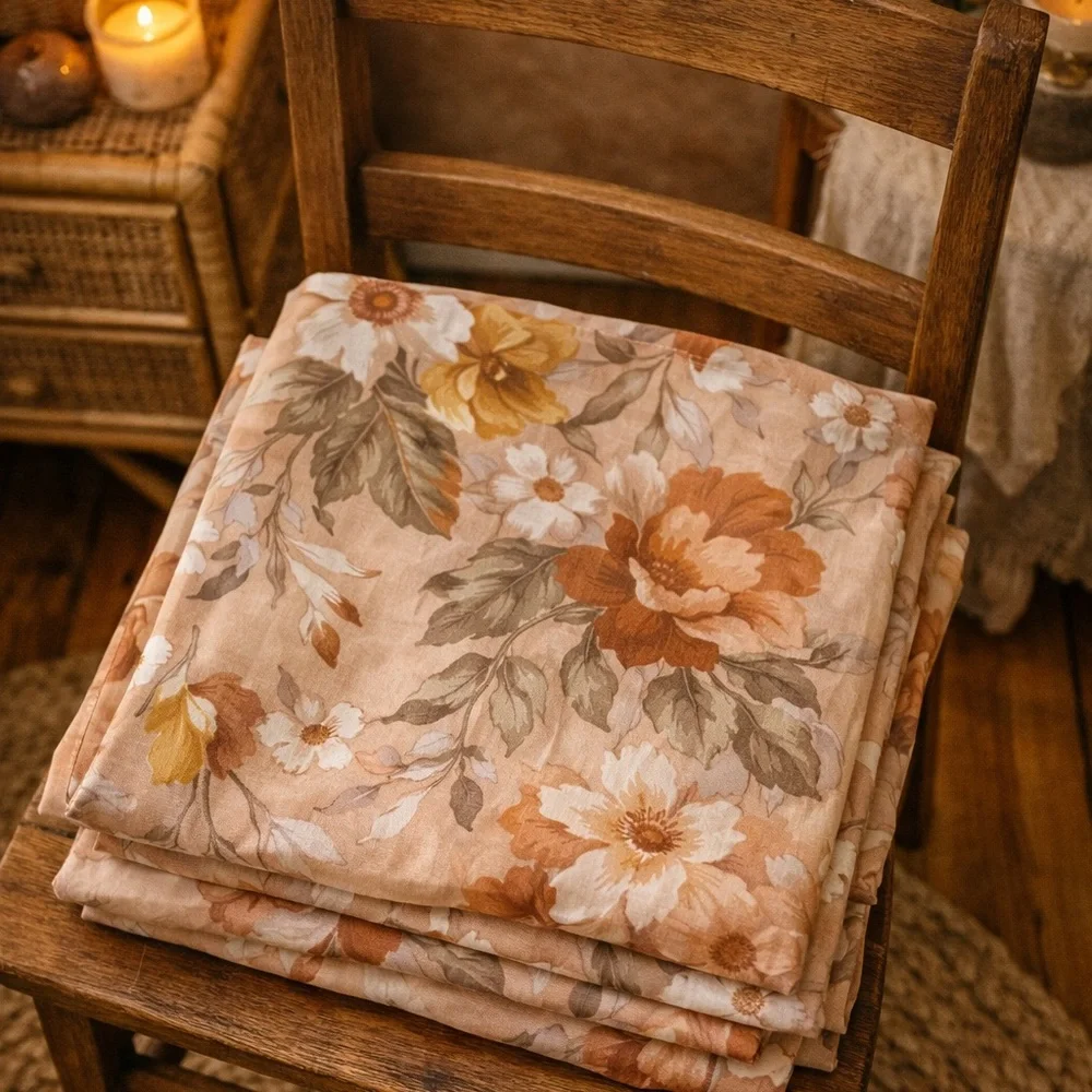 Sheer Panel - Vintage Bohemian Curtain  Soft Neutral Blush Tones – 50 x 86 - Picture 2 of 2